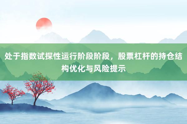 处于指数试探性运行阶段阶段，股票杠杆的持仓结构优化与风险提示