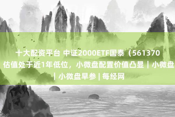 十大配资平台 中证2000ETF国泰（561370）逆市飘红，估值处于近1年低位，小微盘配置价值凸显｜小微盘早参 | 每经网