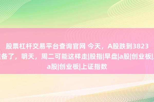 股票杠杆交易平台查询官网 今天，A股跌到3823，做好准备了，明天，周二可能这样走|股指|早盘|a股|创业板|上证指数